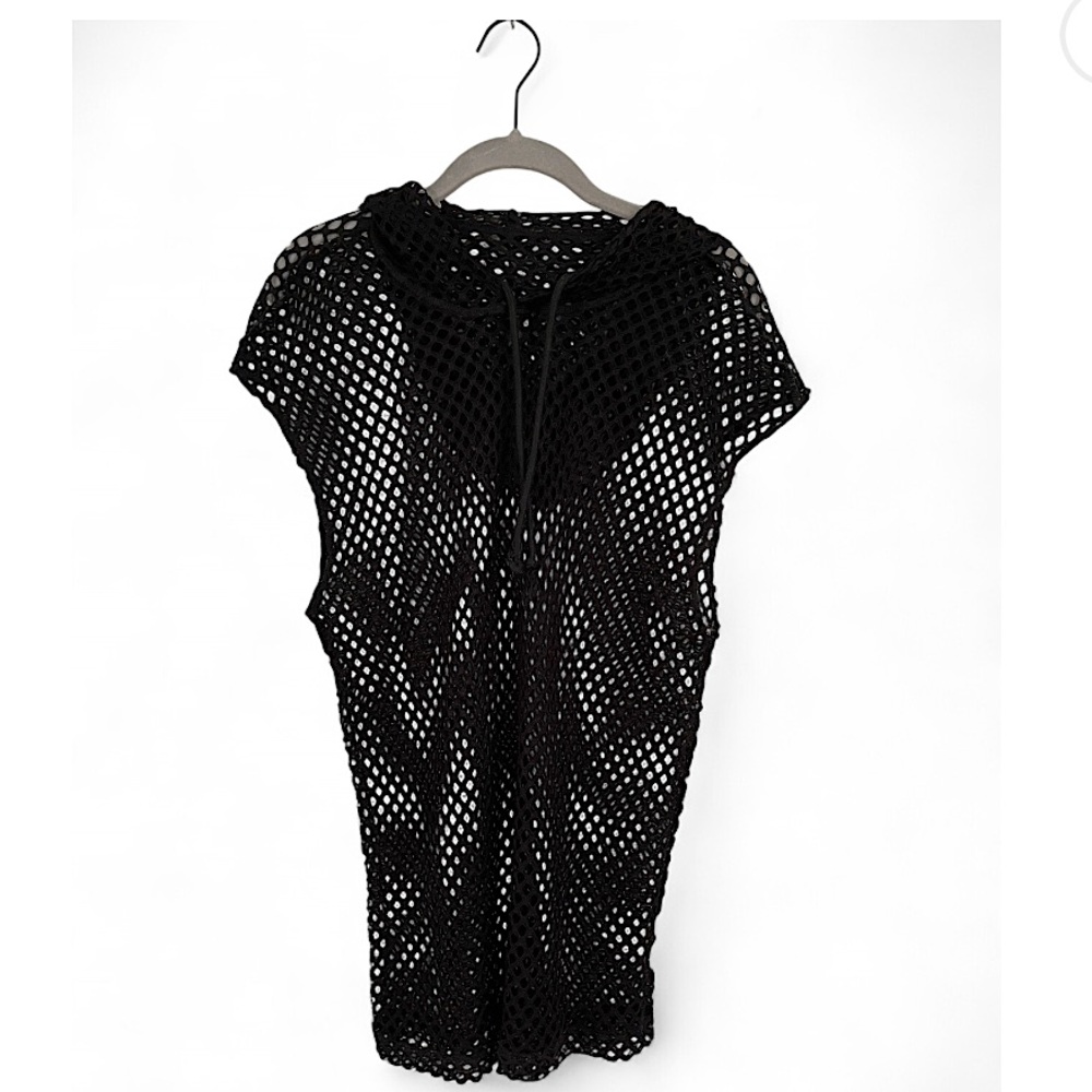 Black Mesh Swim Cover-Up